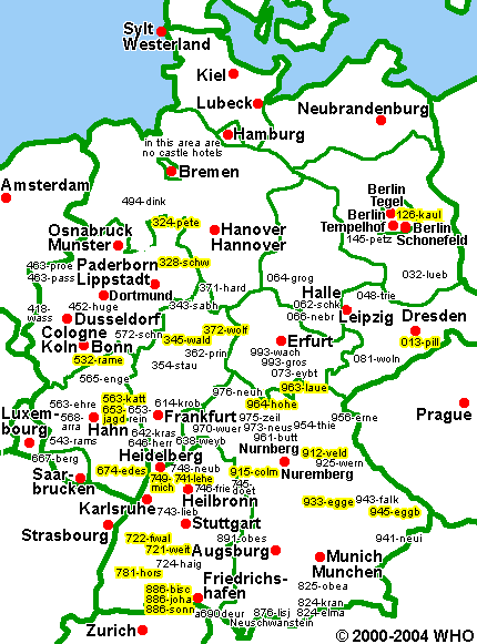 Landkarte Deutschland burgen-schloesser-430-7,  2000-2002 WHO